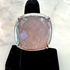 💝🔥 Rose Quartz Sterling Silver Ring - Size 6.75🔥💝
